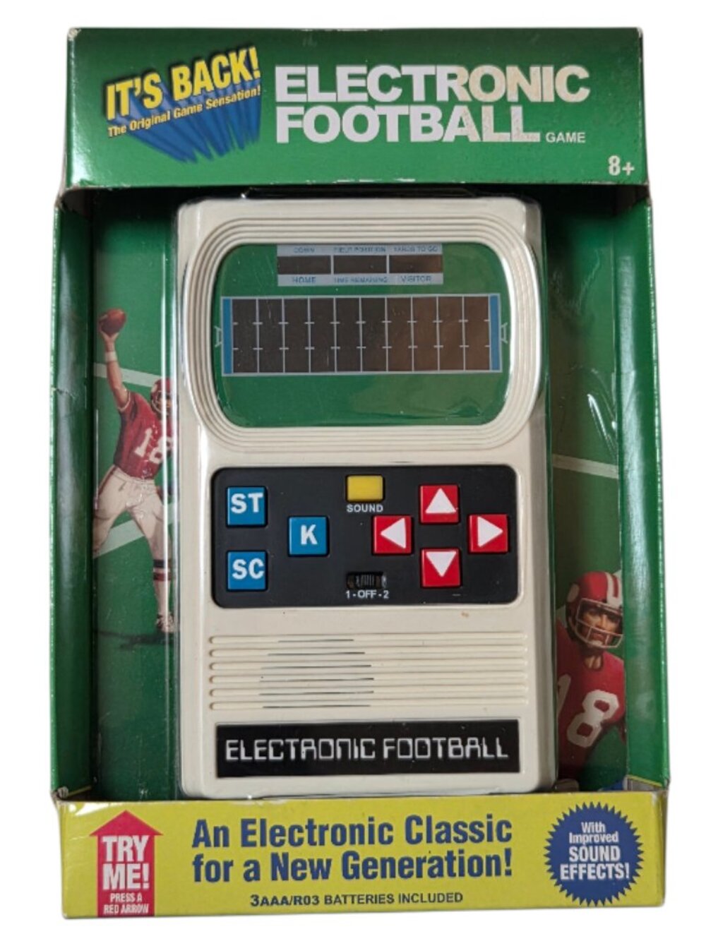 Classic Retro 2016 Mattel Basic Fun Electronic Football Handheld Game BNIB